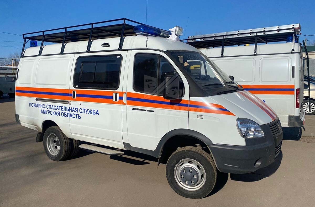 Аварийно-спасательный автомобиль МЧС на базе ГАЗель Бизнес со спасательным оборудованием